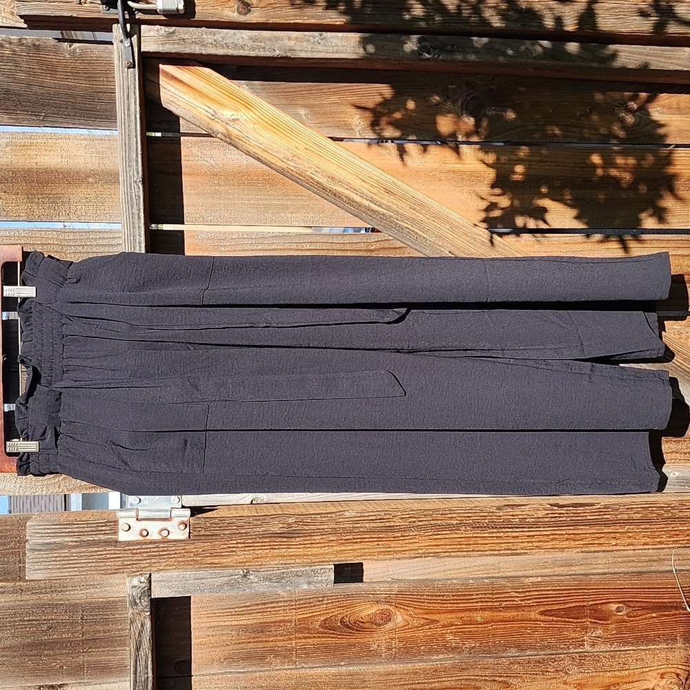 New Black Wide Leg Pants, NWT, Sz. Medium - Picture 3 of 10